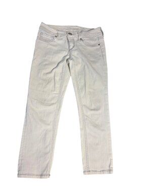 Seven7 Jeans White Skinny Stretch Mid-Rise Straight Size 6 Casual Trendy Pants